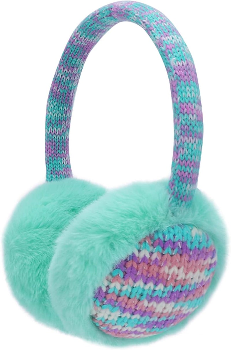 BUTITNOW Kids Knit Earmuffs Soft Plush Comfortable Winter Outdoor Ear Warmers for Boys Girls Age 4-16 Years - Image 1